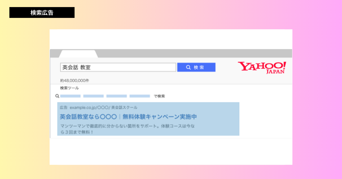 Yahoo! japan 検索型広告